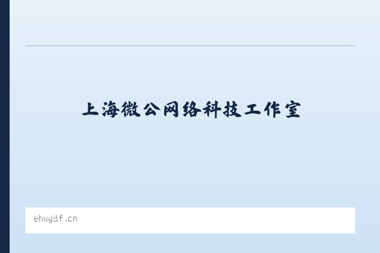 上海微公网络科技工作室 列表图